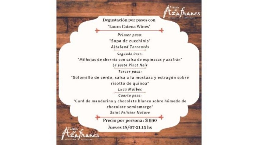 Degustación por pasos con "Laura Catena Wines"